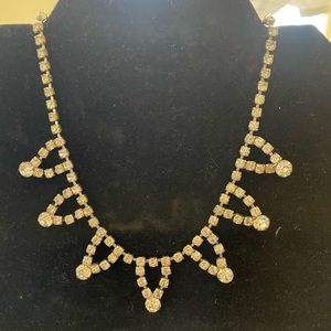 Vintage Garne Rhinestone Necklace